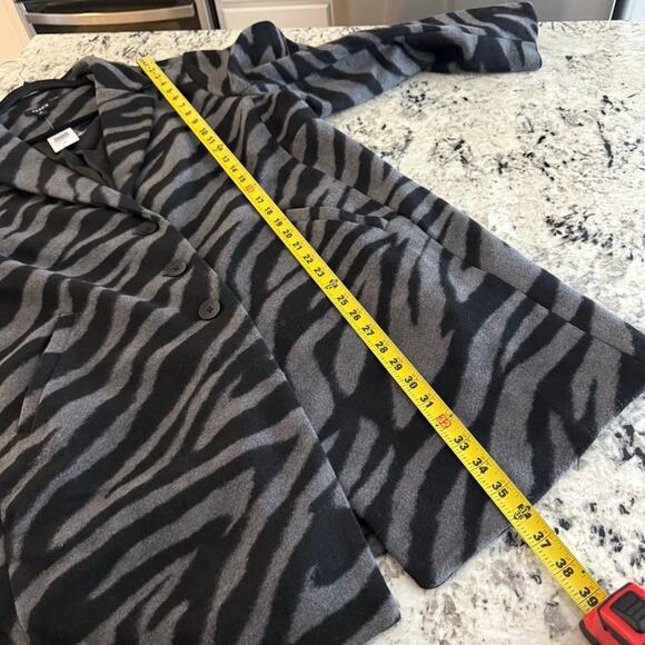 Torrid Grey Tiger Wave Jacquard Blazer Style Coat 2X NWT 40995116 - Picture 12 of 16